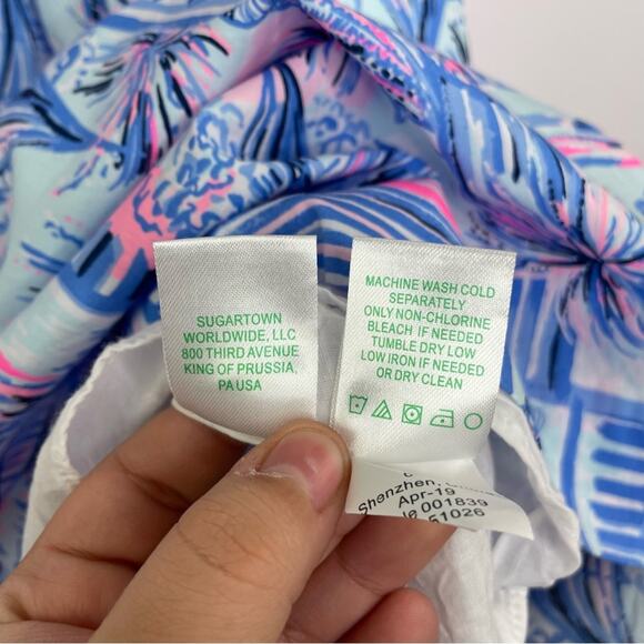 Lily Pulitzer Cyndi Whisper Blue Yeah Buoy mini dress size 00 - Picture 13 of 16